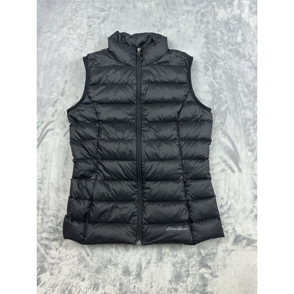 Eddie Bauer CirrusLite Down Vest Womens Size Small Black 650 Fill Puffer Jacket